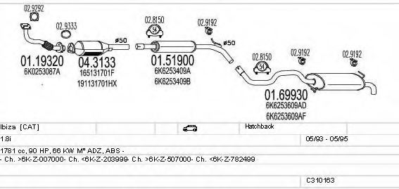 MTS C310163007076 Exhaust System